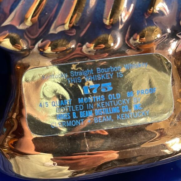 Jim Beam Whiskey Bottle Decanter 1973 Tulips design made from Regal China. In or - Picture 7 of 16